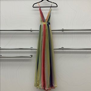 Vibrant spaghetti strap maxi dress